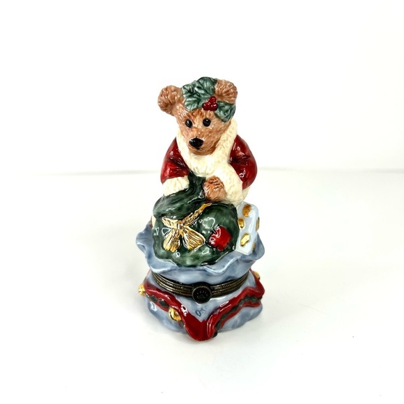Vintage Boyds Bears Le Bearmoge Trinket Box Ceramic - Picture 9 of 9